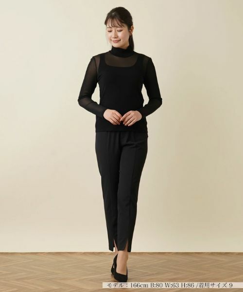 Leilian / レリアン カットソー | シアーハイネックカットソー | 詳細5