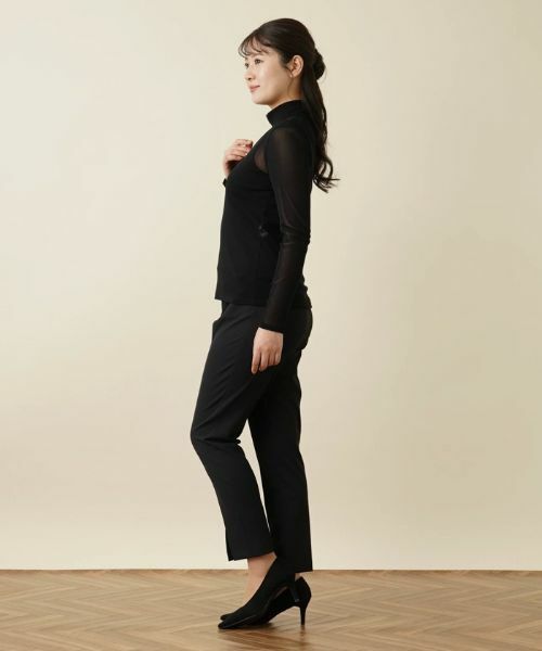 Leilian / レリアン カットソー | シアーハイネックカットソー | 詳細6