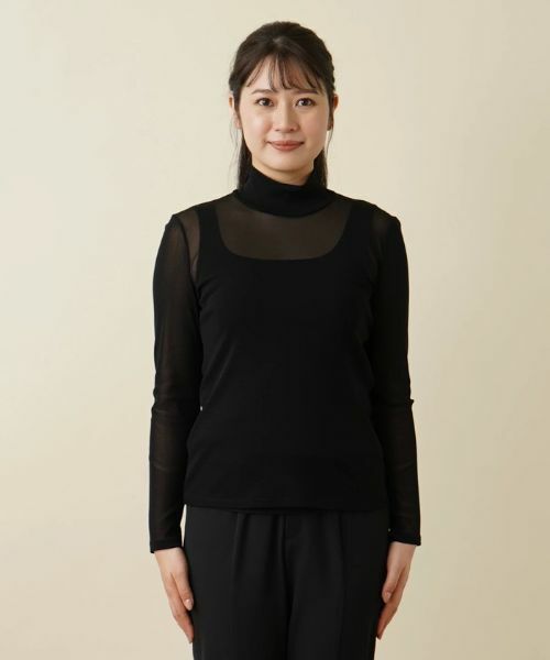 Leilian / レリアン カットソー | シアーハイネックカットソー | 詳細8