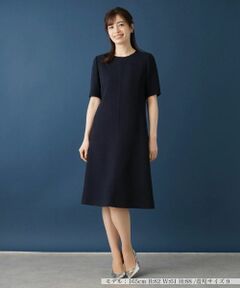 【新品】定価62,700円　レリアン　洗えるミディ丈ワンピース　ブルー　13＋ 新品】定価62,700円 レリアン 洗えるミディ丈ワンピース ブルー