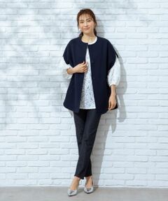 Leilian / レリアン テーラードジャケット | ポンチョ風ベスト