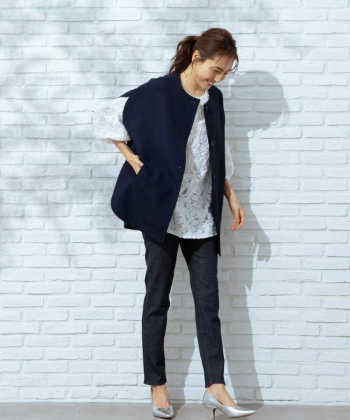 Leilian / レリアン テーラードジャケット | ポンチョ風ベスト | 詳細2