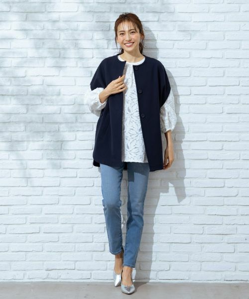 Leilian / レリアン テーラードジャケット | ポンチョ風ベスト | 詳細4