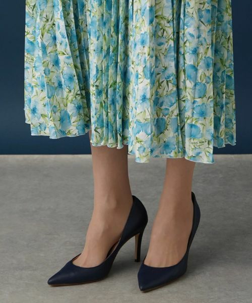 Leilian / レリアン ロング・マキシ丈スカート | 水彩フラワープリーツスカート【ROCHAS Premiere】 | 詳細13