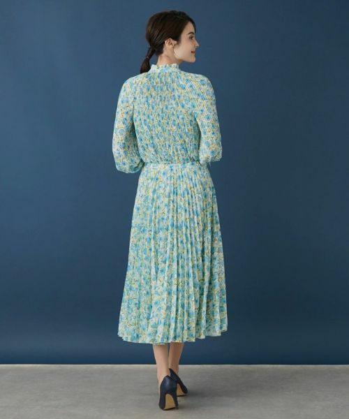 Leilian / レリアン ロング・マキシ丈スカート | 水彩フラワープリーツスカート【ROCHAS Premiere】 | 詳細6