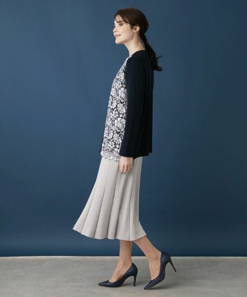Leilian / レリアン カーディガン・ボレロ | レース切替カーディガン | 詳細2
