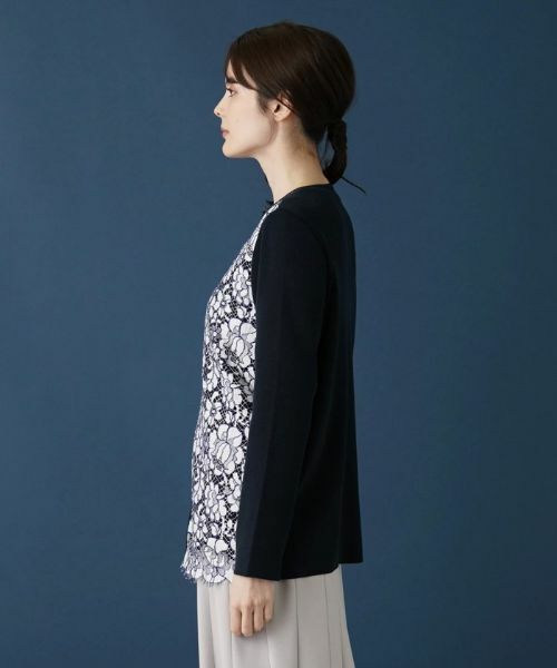 Leilian / レリアン カーディガン・ボレロ | レース切替カーディガン | 詳細5