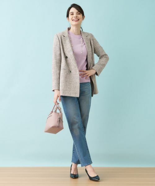Leilian / レリアン テーラードジャケット | ライトツイードジャケット | 詳細1
