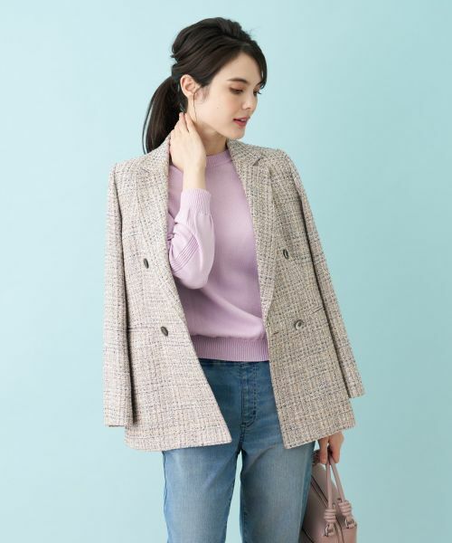 Leilian / レリアン テーラードジャケット | ライトツイードジャケット | 詳細20
