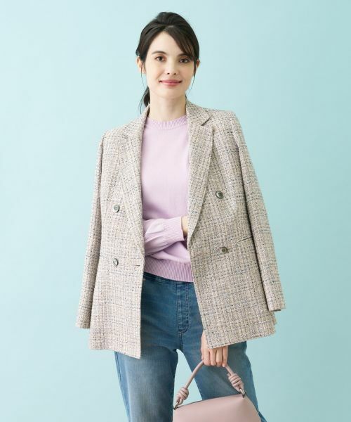 Leilian / レリアン テーラードジャケット | ライトツイードジャケット | 詳細3