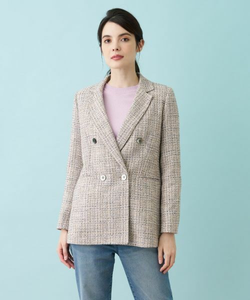 Leilian / レリアン テーラードジャケット | ライトツイードジャケット | 詳細4