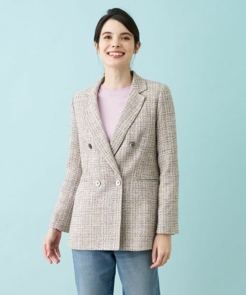 Leilian / レリアン テーラードジャケット | ライトツイードジャケット | 詳細6