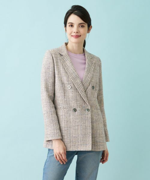 Leilian / レリアン テーラードジャケット | ライトツイードジャケット | 詳細8
