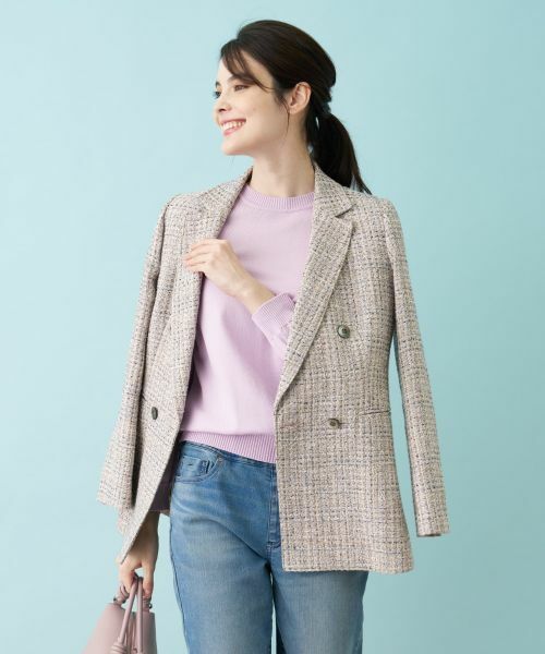 Leilian / レリアン テーラードジャケット | ライトツイードジャケット | 詳細9