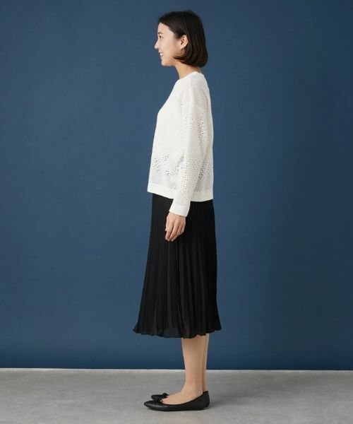 Leilian / レリアン ニット・セーター | 透かし編みニットプルオーバー【Leilian WHITE LABEL】 | 詳細2