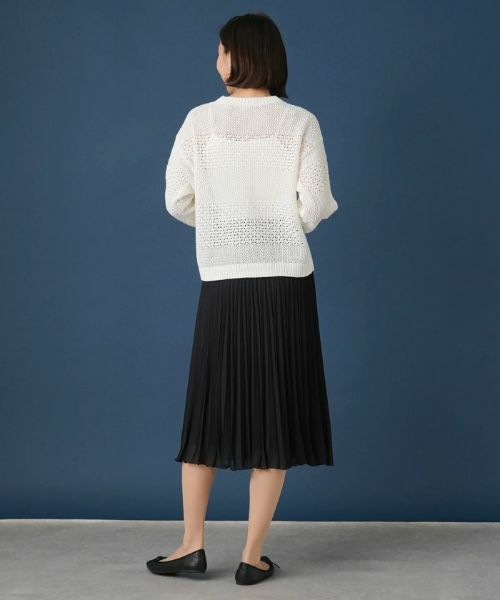 Leilian / レリアン ニット・セーター | 透かし編みニットプルオーバー【Leilian WHITE LABEL】 | 詳細3