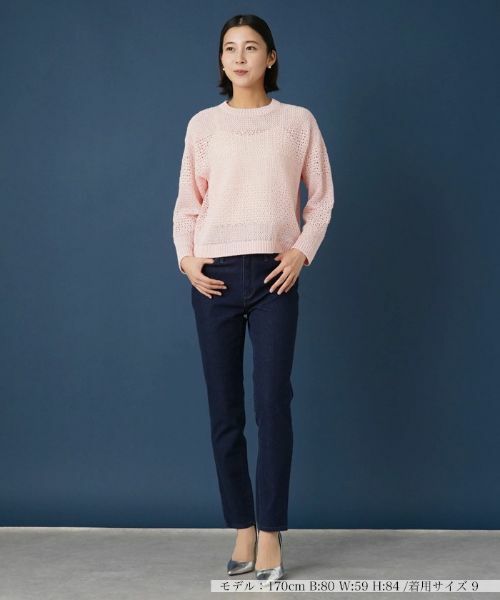 Leilian / レリアン ニット・セーター | 透かし編みニットプルオーバー【Leilian WHITE LABEL】 | 詳細4