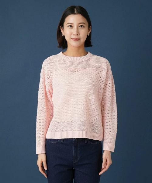 Leilian / レリアン ニット・セーター | 透かし編みニットプルオーバー【Leilian WHITE LABEL】 | 詳細7