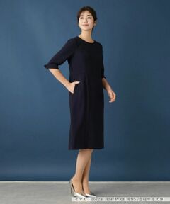 Leilian / レリアン ドレス | 【セレモニー】七分袖ミモレワンピース【Leilian WHITE LABEL】