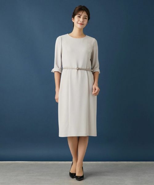 Leilian / レリアン ドレス | 【セレモニー】七分袖ミモレワンピース【Leilian WHITE LABEL】 | 詳細7