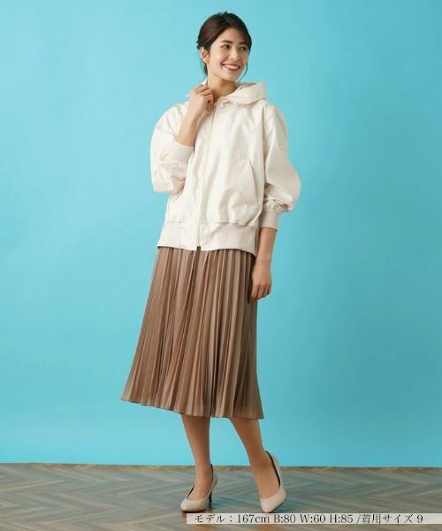 Leilian / レリアン その他アウター | フード付きジップアップブルゾン | 詳細4