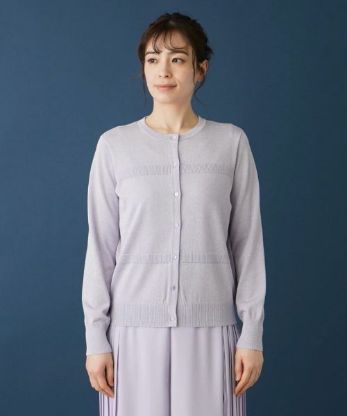 Leilian / レリアン カーディガン・ボレロ | ペールカラーラメカーディガン | 詳細4