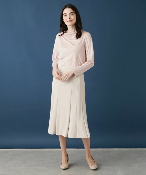 Leilian / レリアン ミニ・ひざ丈スカート | 無地フレアスカート | 詳細1