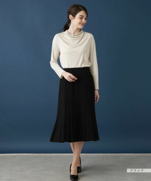 Leilian / レリアン ミニ・ひざ丈スカート | 無地フレアスカート | 詳細15