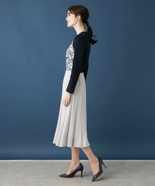 Leilian / レリアン ミニ・ひざ丈スカート | 無地フレアスカート | 詳細5