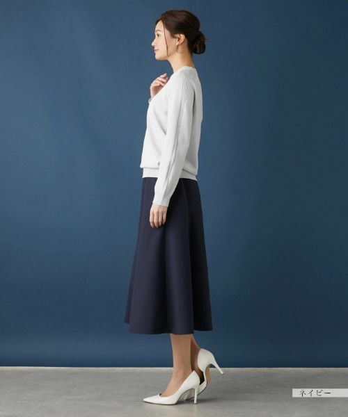 Leilian / レリアン ミニ・ひざ丈スカート | 無地フレアスカート | 詳細13