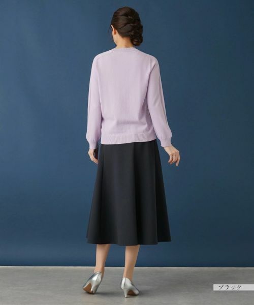 Leilian / レリアン ミニ・ひざ丈スカート | 無地フレアスカート | 詳細17