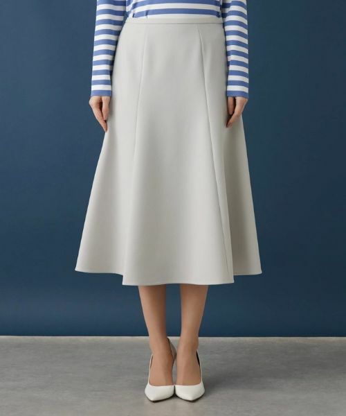 Leilian / レリアン ミニ・ひざ丈スカート | 無地フレアスカート | 詳細4