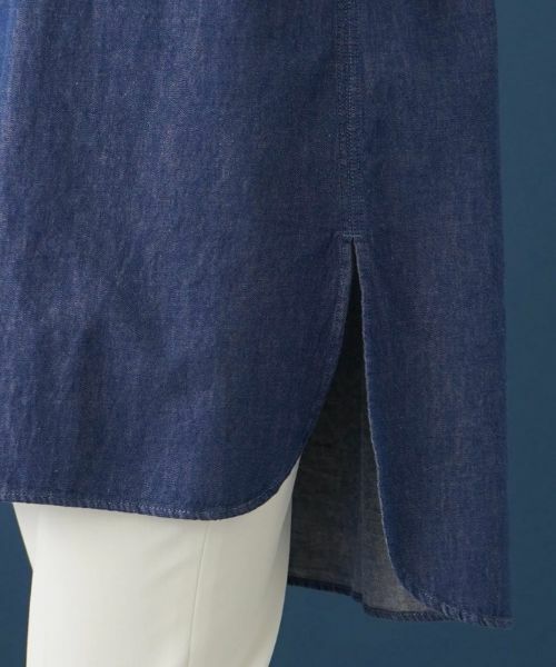 Leilian / レリアン シャツ・ブラウス | バンドカラーデニムブラウス【Leilian WHITE LABEL】 | 詳細11