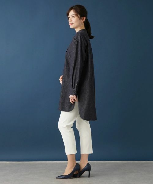 Leilian / レリアン シャツ・ブラウス | バンドカラーデニムブラウス【Leilian WHITE LABEL】 | 詳細14