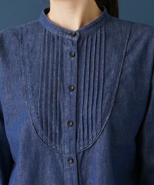 Leilian / レリアン シャツ・ブラウス | バンドカラーデニムブラウス【Leilian WHITE LABEL】 | 詳細7