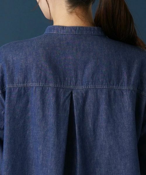 Leilian / レリアン シャツ・ブラウス | バンドカラーデニムブラウス【Leilian WHITE LABEL】 | 詳細8