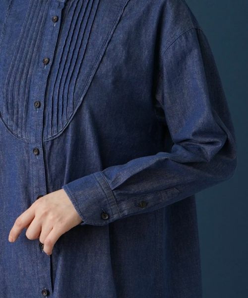 Leilian / レリアン シャツ・ブラウス | バンドカラーデニムブラウス【Leilian WHITE LABEL】 | 詳細9