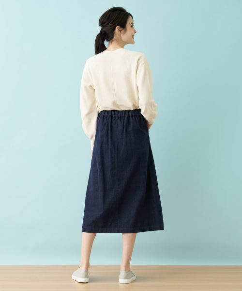 Leilian / レリアン ミニ・ひざ丈スカート | 洗えるデニムスカート | 詳細3