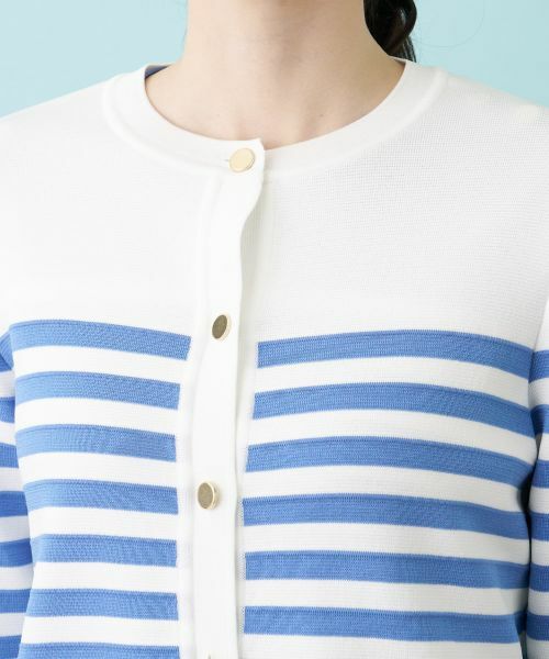 Leilian / レリアン カーディガン・ボレロ | ボーダー柄カーディガン | 詳細12