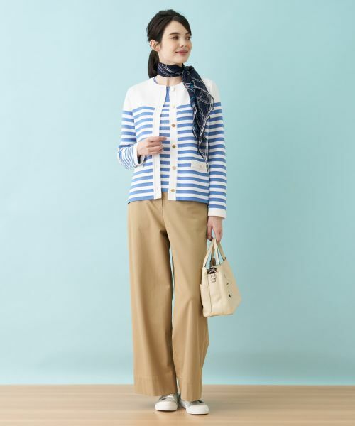 Leilian / レリアン カーディガン・ボレロ | ボーダー柄カーディガン | 詳細17