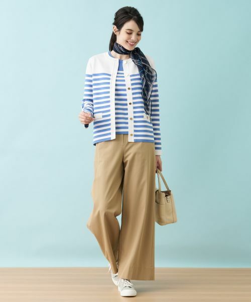 Leilian / レリアン カーディガン・ボレロ | ボーダー柄カーディガン | 詳細18
