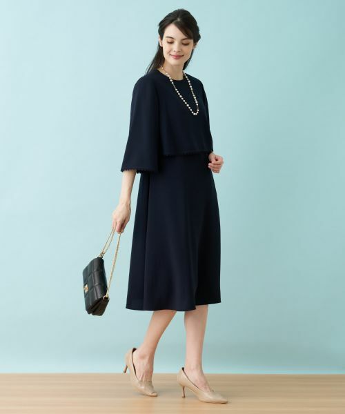 Leilian / レリアン ドレス | 【セレモニー】洗えるケープブラウス×ワンピースアンサンブル | 詳細1