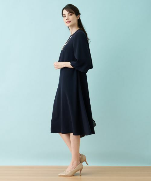 Leilian / レリアン ドレス | 【セレモニー】洗えるケープブラウス×ワンピースアンサンブル | 詳細3