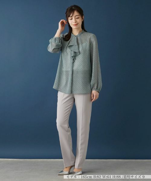 Leilian / レリアン シャツ・ブラウス | ラッフル幾何学ブラウス | 詳細1