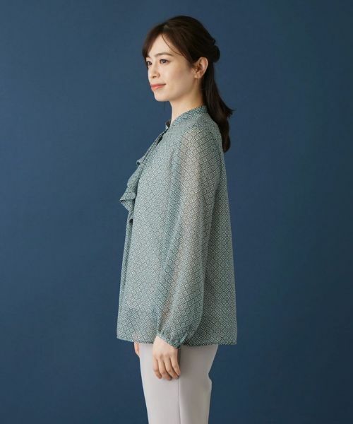 Leilian / レリアン シャツ・ブラウス | ラッフル幾何学ブラウス | 詳細5