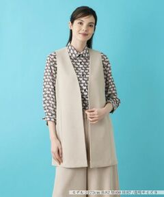 Leilian / レリアン テーラードジャケット | ノーカラーロングベスト