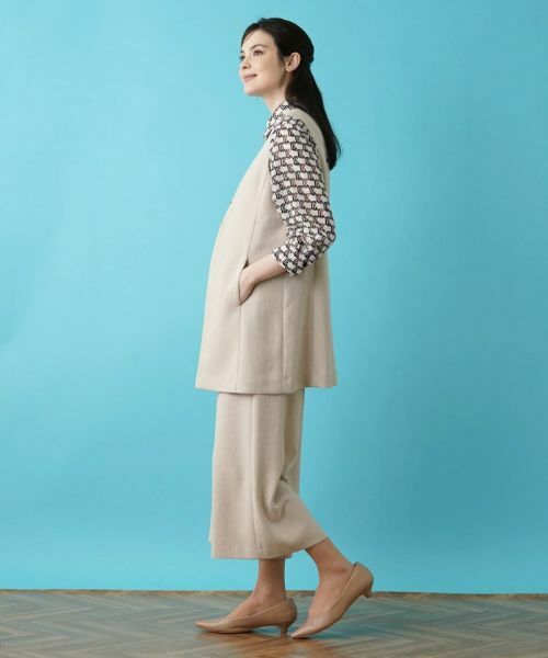 Leilian / レリアン テーラードジャケット | ノーカラーロングベスト | 詳細2