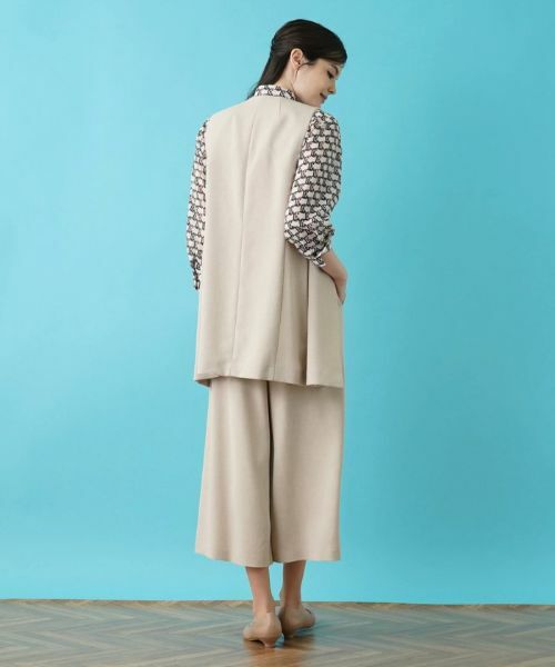 Leilian / レリアン テーラードジャケット | ノーカラーロングベスト | 詳細3