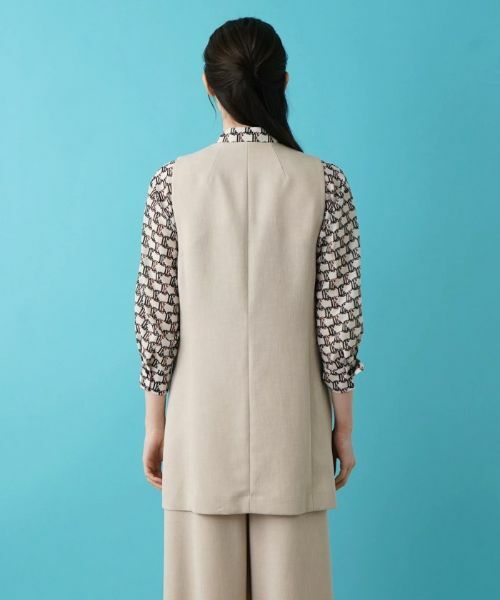 Leilian / レリアン テーラードジャケット | ノーカラーロングベスト | 詳細6