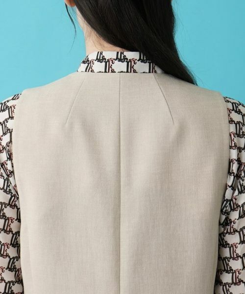 Leilian / レリアン テーラードジャケット | ノーカラーロングベスト | 詳細8